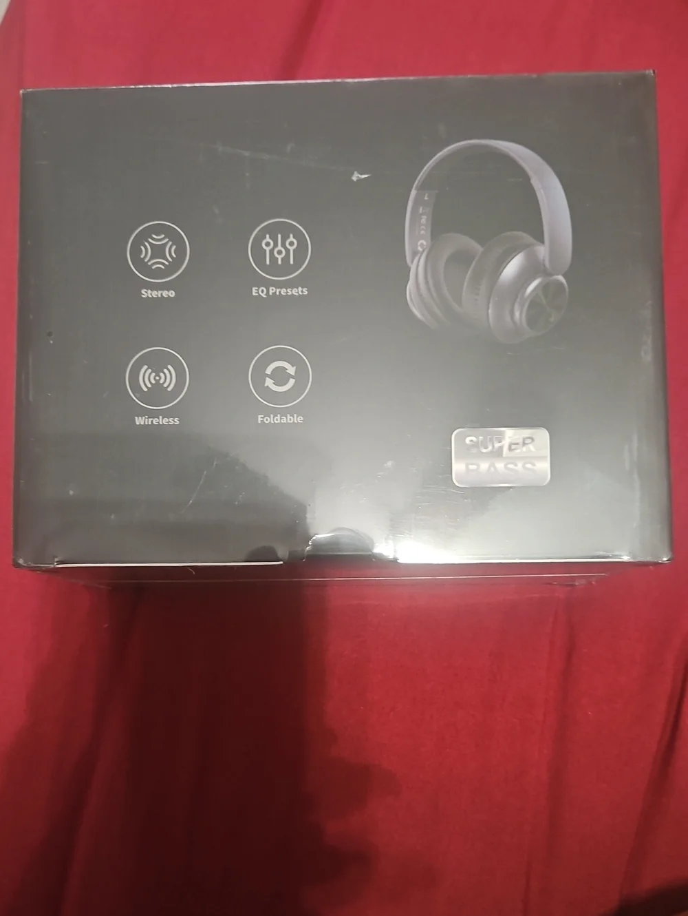 Wireless Foldable Over-Ear Headphones - Black